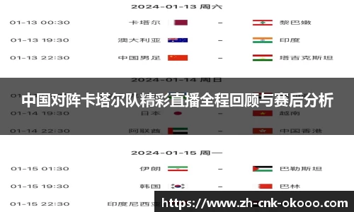 中国对阵卡塔尔队精彩直播全程回顾与赛后分析