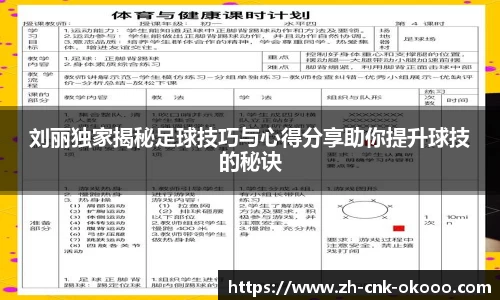 刘丽独家揭秘足球技巧与心得分享助你提升球技的秘诀